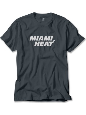 Miami Heat White Füme Tişört Liyada
