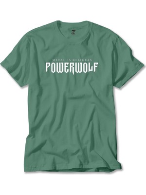 Powerwolf Logo Yeşil Tişört Liyada