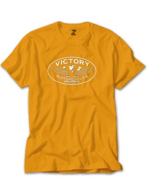 Victory Motorcycles Polaris Logo Sarı Tişört Liyada