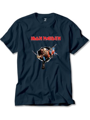 Iron Maiden Trooper Lacivert Tişört Liyada