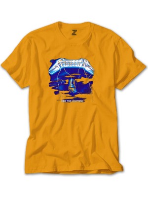 Metallica Ride The Lightning Sarı Tişört Liyada