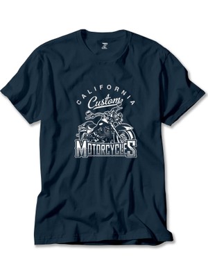 California Custom Motorcycles Lacivert Tişört Liyada