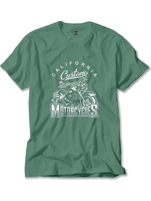 California Custom Motorcycles Yeşil Tişört Liyada