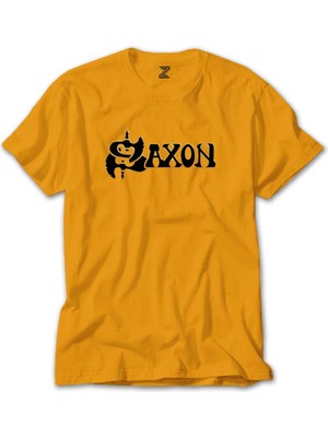 Saxon Gold Logo Sarı Tişört Liyada