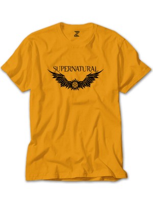 Supernatural Logo Sarı Tişört Liyada