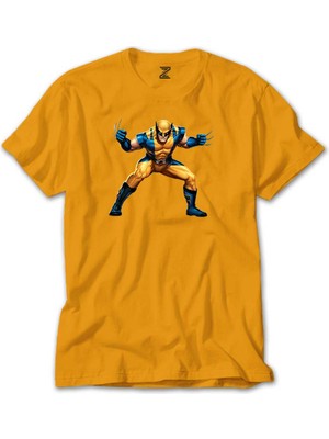 Wolverine Portre Sarı Tişört Liyada