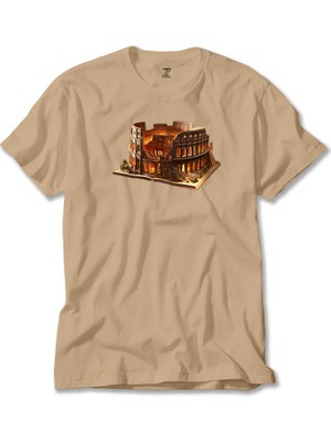 Roman View Book Krem Tişört Liyada