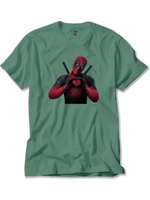 Deadpool Love Yeşil Tişört Liyada