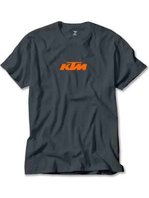 Ktm Motorcycle Orange Logo Füme Tişört Liyada