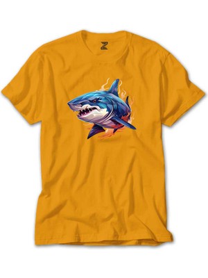 Color Shark Sarı Tişört Liyada