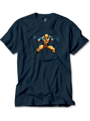 Wolverine Portre Lacivert Tişört Liyada