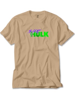 She Hulk Logo Krem Tişört Liyada