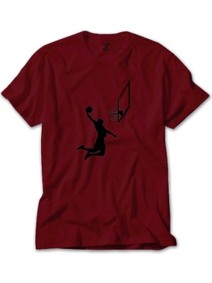 Basketball Smack Silhouette Kırmızı Tişört Liyada