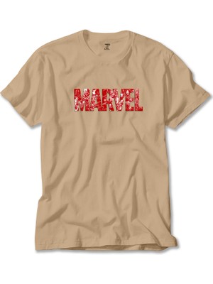 Marvel Heroes In Post 3 Krem Tişört Liyada