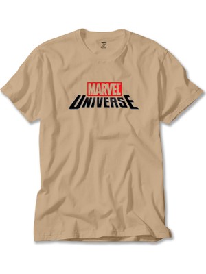 Marvel Universe Logo Krem Tişört Liyada