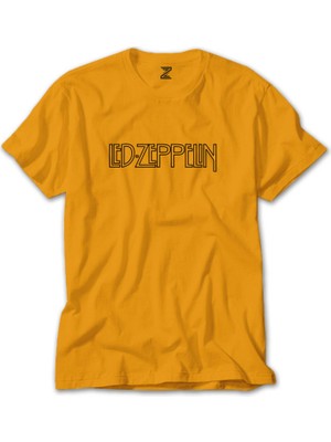 LED Zeppelin Logo 2 Sarı Tişört Liyada
