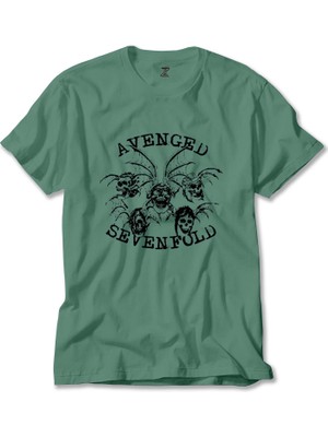 Avenged Sevenfold Smile Skulls Yeşil Tişört Liyada