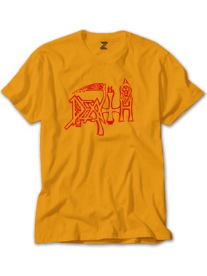 Death Logo Sarı Tişört Liyada