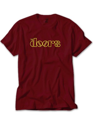 The Doors Logo Yellow Kırmızı Tişört Liyada