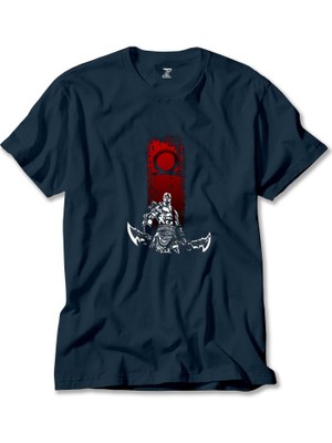 God Of War Kratos Logo Lacivert Tişört Liyada