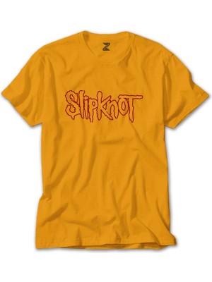 Slipknot Text Sarı Tişört Liyada