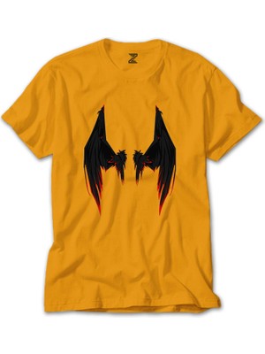Lucifr Black Wing Sarı Tişört Liyada