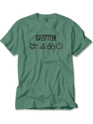LED Zeppelin Zoso Yeşil Tişört Liyada