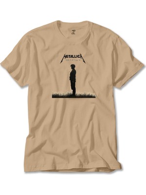 Metallica Master Of Puppets Metal Soldier Krem Tişört Liyada