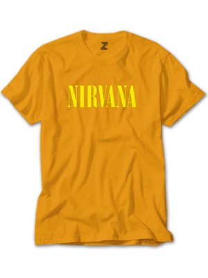 Nirvana Yazı Sarı Sarı Tişört Liyada