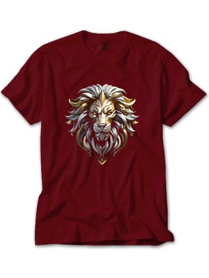 Silver And Gold Lion Kırmızı Tişört Liyada