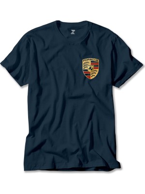 Porsche Logo Lacivert Tişört Liyada