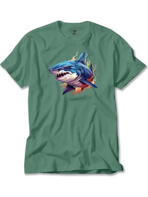 Color Shark Yeşil Tişört Liyada