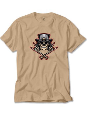 Slash Skull Krem Tişört Liyada