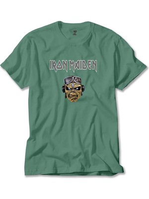 Iron Maiden Zombie Face Yeşil Tişört Liyada