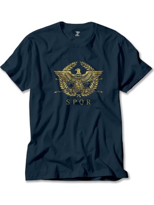 Roman Empire Emblem Lacivert Tişört Liyada