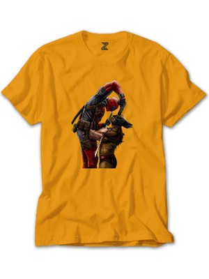 Deadpool Wolverine Sarı Tişört Liyada