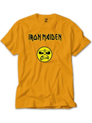 Iron Maiden Face Sarı Tişört Liyada