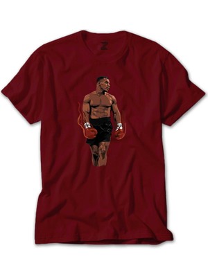 Mike Tyson Fire Boxing Gloves Kırmızı Tişört Liyada