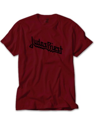 Judas Priest Logo Kırmızı Tişört Liyada