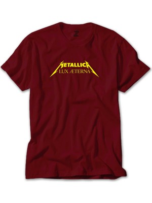 Metallica Lux Æterna Text Kırmızı Tişört Liyada