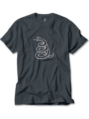 Metallica Snake Logo Füme Tişört Liyada