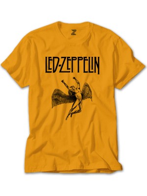 LED Zeppelin Lcarus Sarı Tişört Liyada