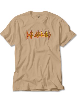 Def Leppard Logo Krem Tişört Liyada