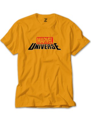 Marvel Universe Logo Sarı Tişört Liyada