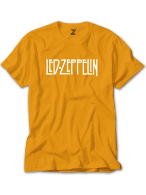 LED Zeppelin Logo Sarı Tişört Liyada