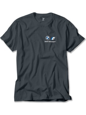 Bmw New Logo Motorsports Füme Tişört Liyada