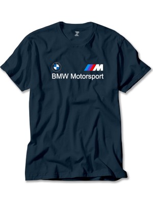 Bmw Logo M Power Motorsport Lacivert Tişört Liyada