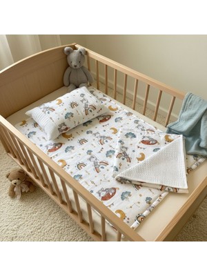 Giz Giyim Battaniyeli 3'lü Müslin Alt Açma Seti, Minderi, Müslin, Bebek Yastığı, Yenidoğan, Bebek Ürünleri