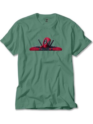 Deadpool Comics Yeşil Tişört Liyada