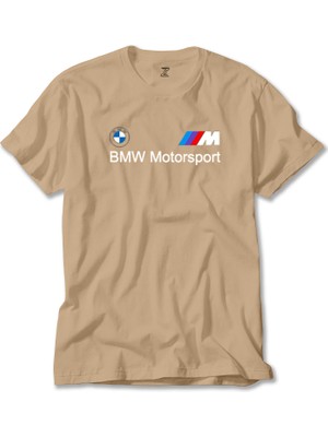Bmw Logo M Power Motorsport Krem Tişört Liyada